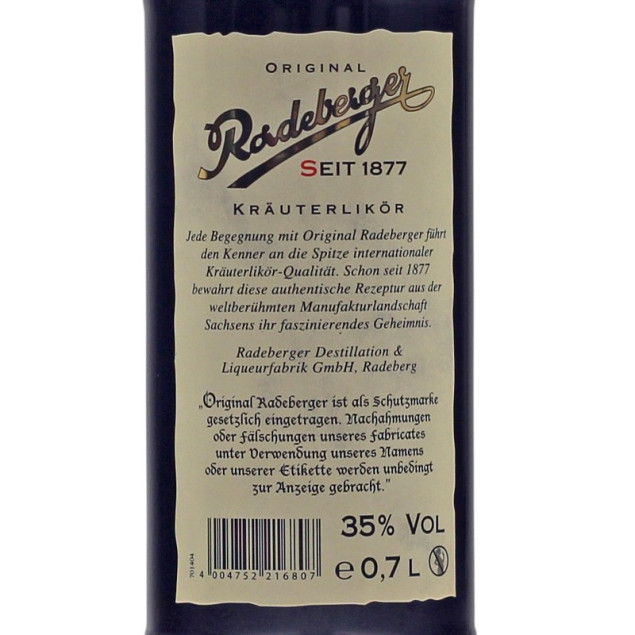 Radeberger Kräuterlikör 0,7 L 35% vol