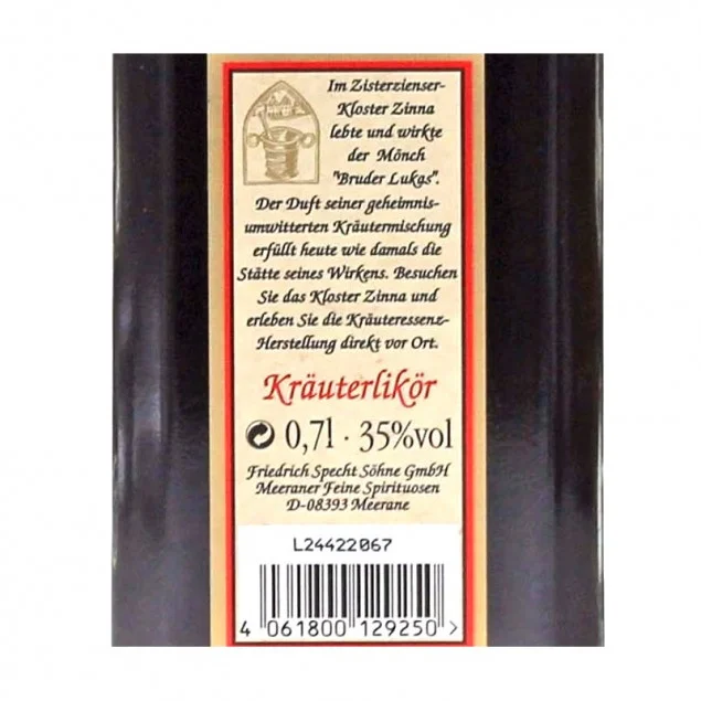 Zinnaer Klosterbruder Kräuterlikör 0,7 L 35% vol