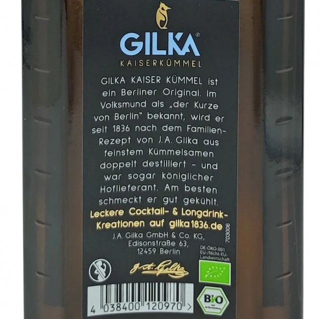 Gilka Kaiser Kümmel Bio 0,5 L 38% vol