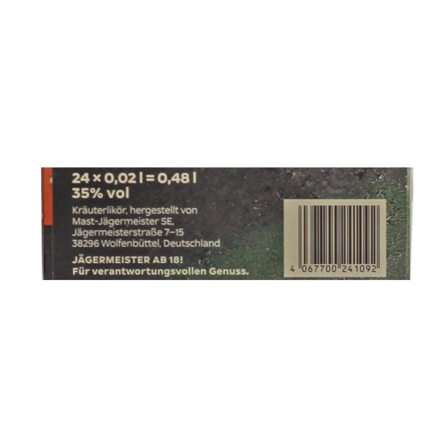 24 Minis Jägermeister 0,02 L 35% vol