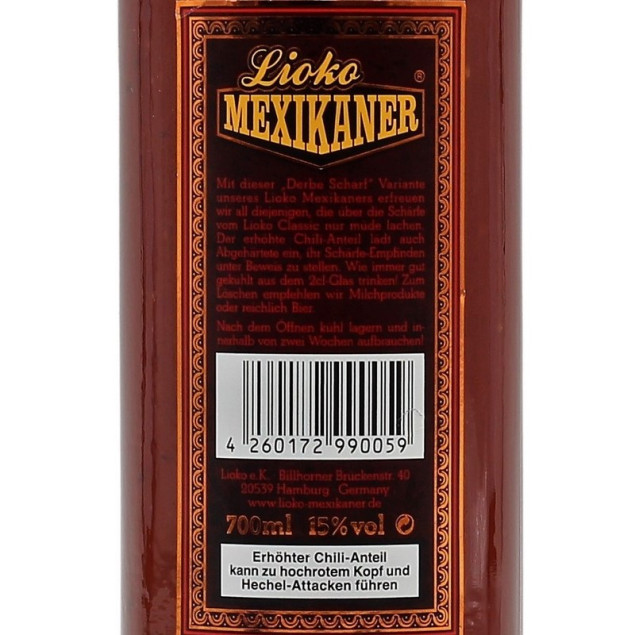 Lioko Mexikaner Derbe Scharf - Chili 0,7 L 15% vol