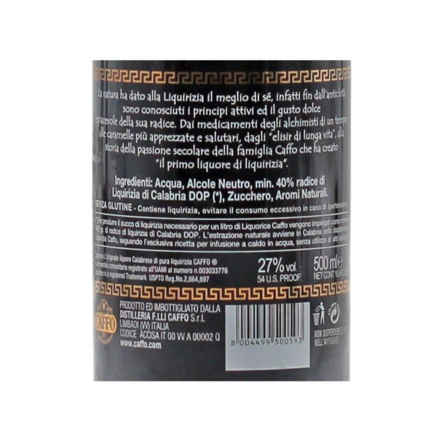 Caffo Liquorice italienischer Lakritzlikör 0,5 L 27% vol