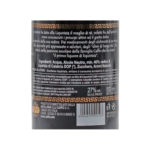 Caffo Liquorice italienischer Lakritzlikör 0,5 L 27% vol
