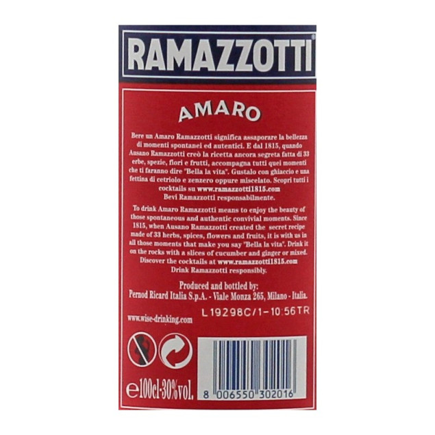 Ramazzotti Kräuterlikör 1 L 30% vol