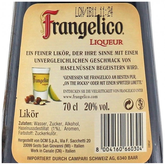 Frangelico Liqueur 0,7 L 20% vol