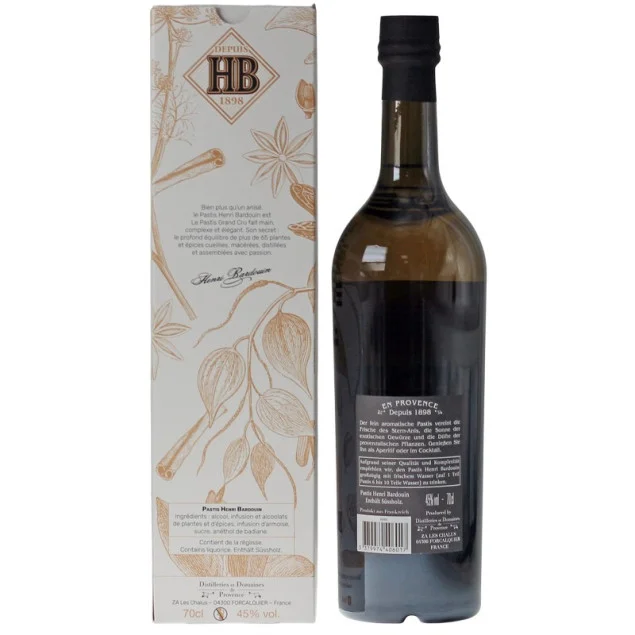 Henri Bardouin Pastis 0,7 L 45%vol