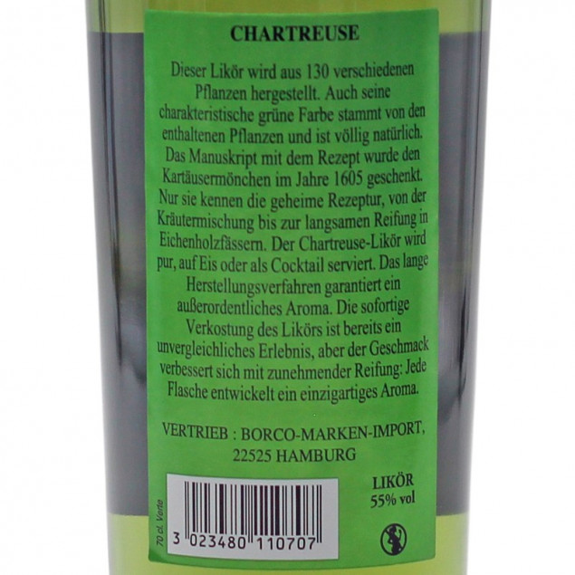 Chartreuse grün Kräuterlikör 0,7 L 55% vol