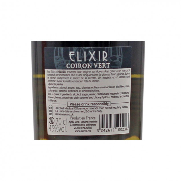 Aelred Elixir du Coiron Vert 1889 0,7 L 45% vol