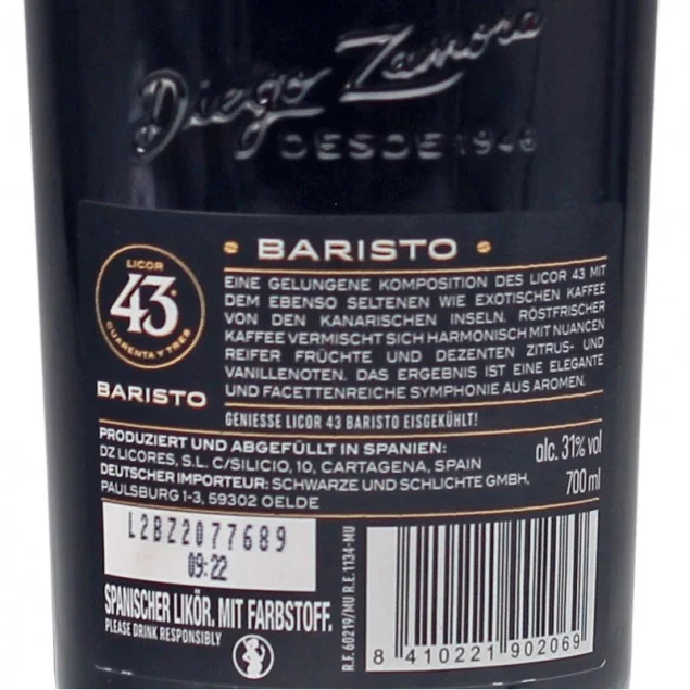 Licor 43 Baristo 0,7 L 31% vol