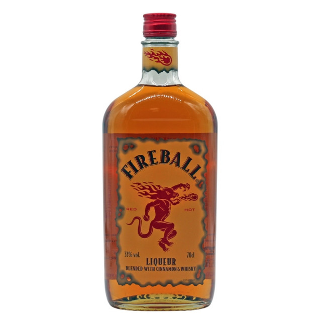 Image of Fireball red Hot Liqueur Blended With Cinnamon & Whisky Likör ..., Kanada, fruchtsüß, 0,7l