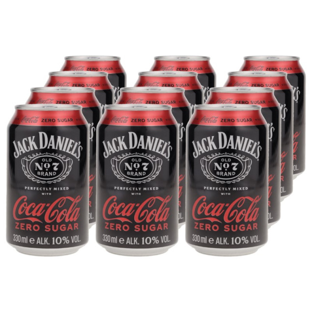 Jack Daniel's & Coca Cola Zero Dose 12x 0,33 L 10% vol