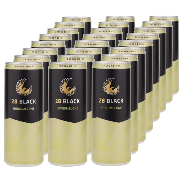 28 BLACK Honigmelone Energy Drink Dose 24x 0,25 L