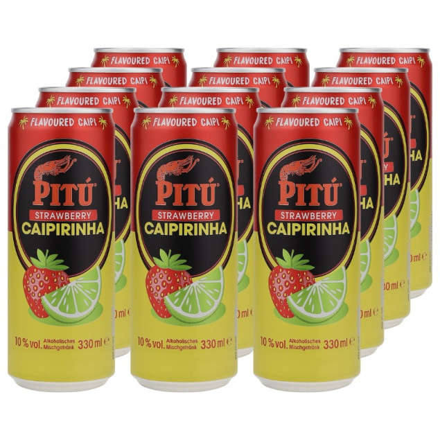 Pitú Strawberry Caipi Dose 12x 0,25 L 10% vol