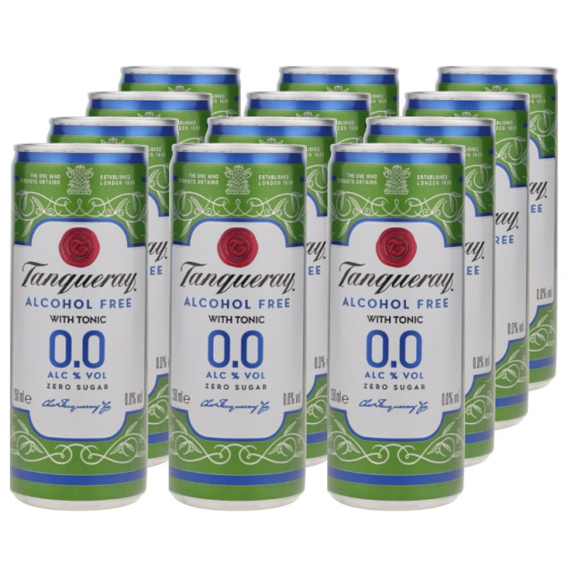 Tanqueray 0.0 & Tonic Zero alkoholfrei Dose 12x 0,25 L 0% vo