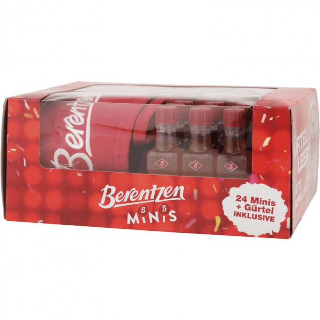 Berentzen Mini's Gürtel – 24x 0,02 L fruchtige Partyshots (0,48 L, 15-18 % vol.)