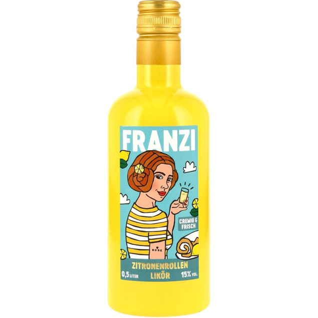 Franzi Zitronenrollen Likoer 0,5 L 15% vol