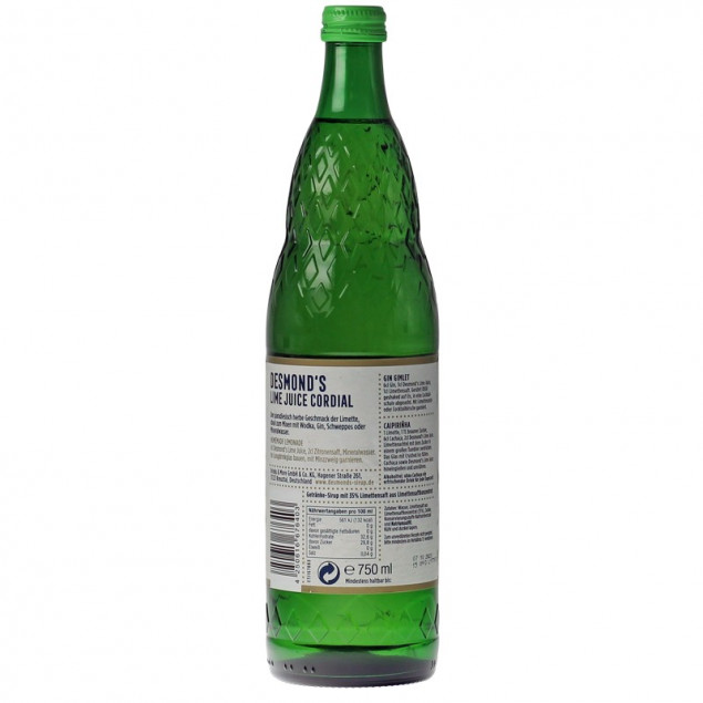 Desmonds Lime Juice Limonadenkonzentrat 0,75 L