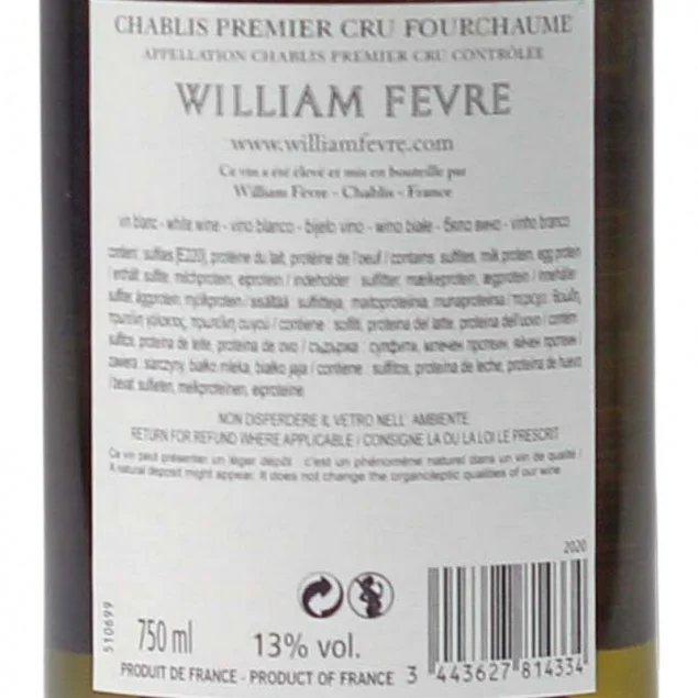 William Fèvre Chablis Premier Cru Fourchaume 0,75 L 13% vol
