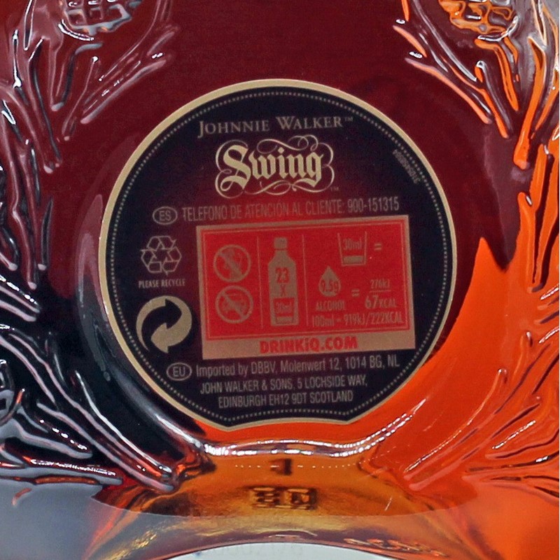Whisky JOHNNIE WALKER Blended Johnnie Walker Swing Reserva (0.7 L - 1  unidade)