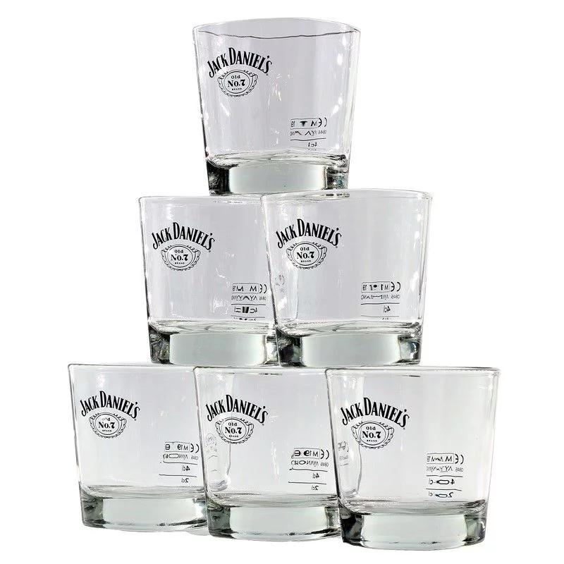 6 Jack Daniels Old No 7 Gläser Tumbler mit Eichung