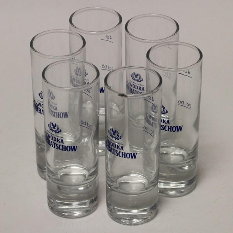 Wodka Gorbatschow Hot Shot Schnapsglas Gläser Pinchen Stamper 303 