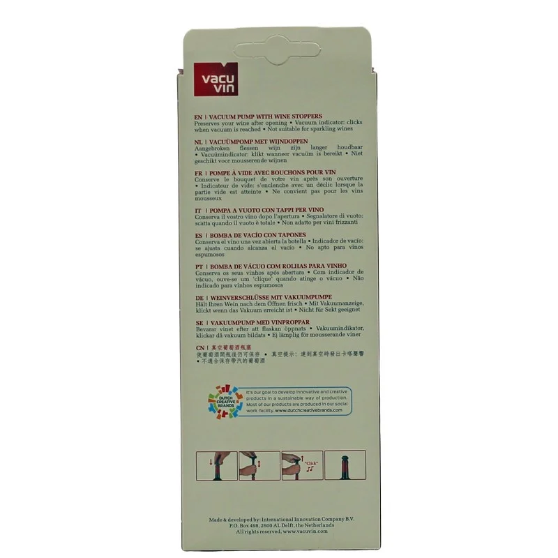 Vacu Vin Wine Saver Weinverschluß mit Vacuumpumpe