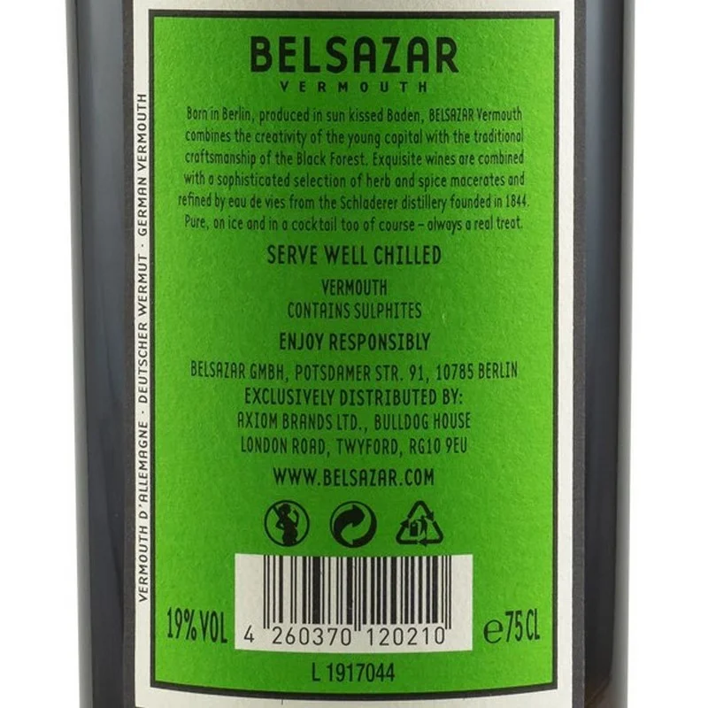 Belsazar Vermouth Dry 0,75 L 19% vol Belsazar Vermouth Dry 0,75 L 19% vol