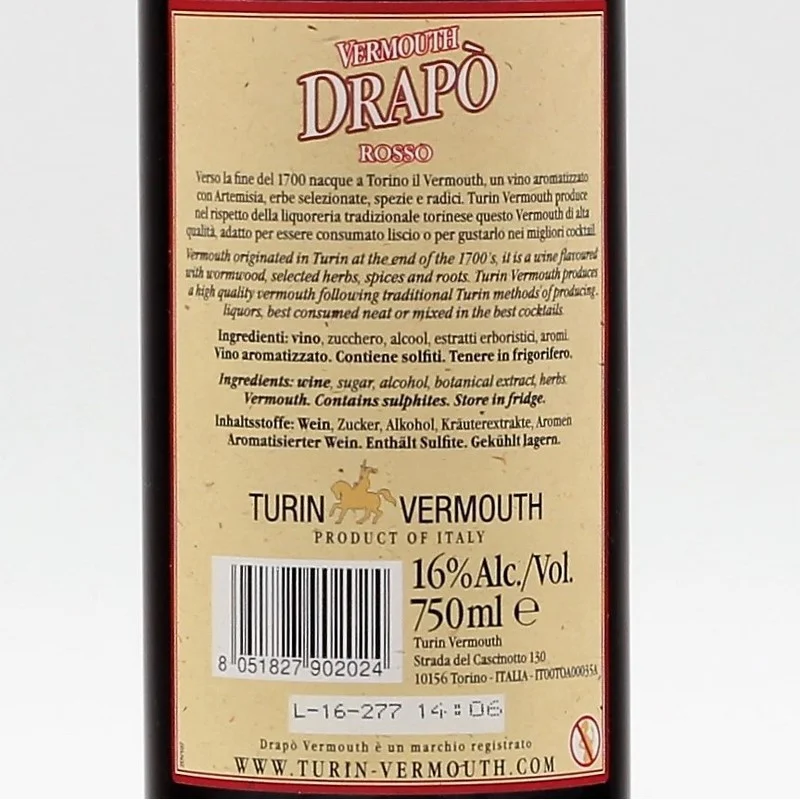 Drapo Rosso 0,75 L 16%vol Drapo Rosso 0,75 L 16%vol