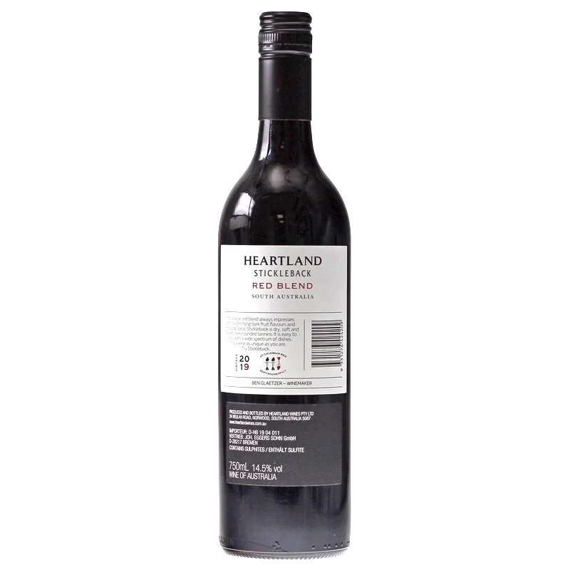 Stickleback Red Heartland Wines 0,75 L 14,5%vol Stickleback Red Heartland Wines 0,75 L 14,5%vol