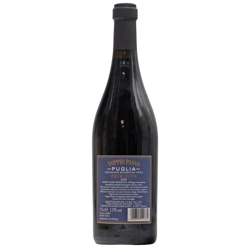 Doppio Passo Primitivo Salento IGT 0,75 L 13% vol Doppio Passo Primitivo Salento IGT 0,75 L 13% vol