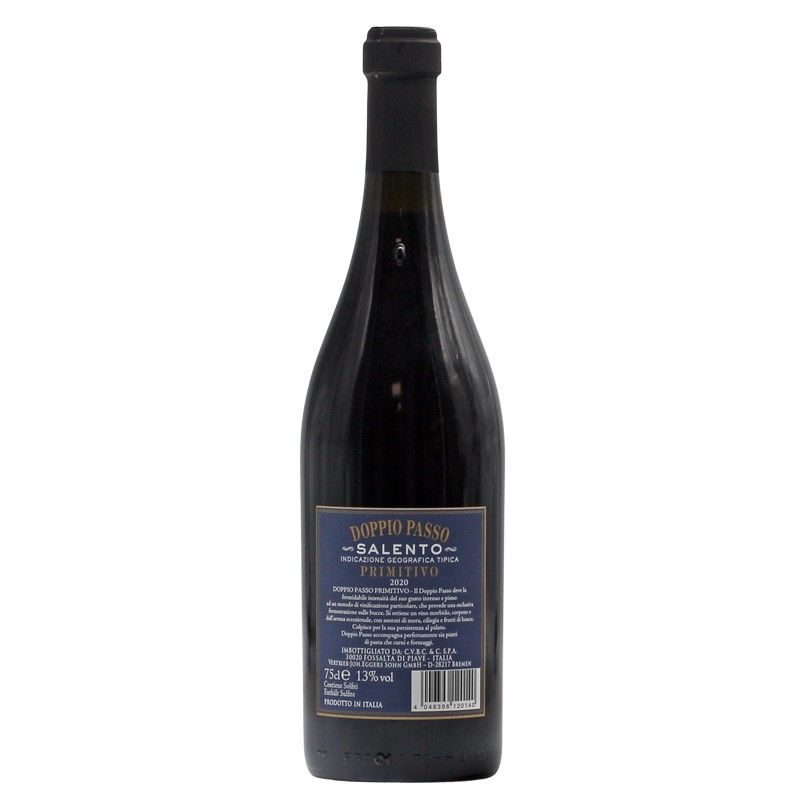 Doppio Passo Primitivo Salento IGT 0,75 L 13% vol Doppio Passo Primitivo Salento IGT 0,75 L 13% vol