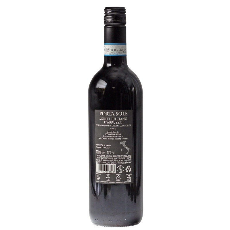 Porta Sole Montepulciano d'Abruzzo 0,75 L 13% vol