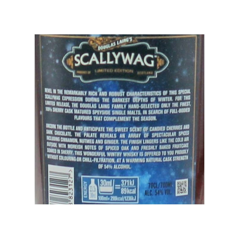 Scallywag Winter Edition 2022 0,7 L 54% vol Scallywag Winter Edition 2022 0,7 L 54% vol