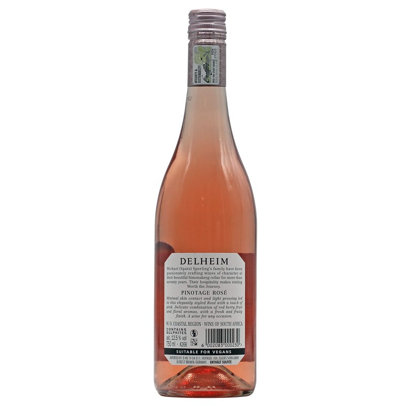 Delheim Pinotage Rose 2021 0,75 L 12,5% vol Delheim Pinotage Rose 2021 0,75 L 12,5% vol