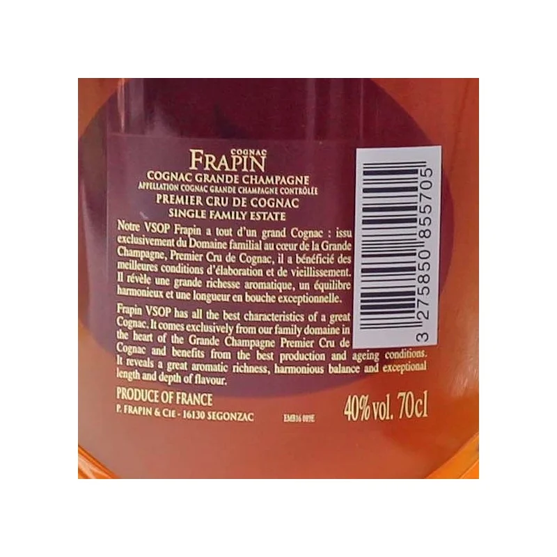 Cognac Frapin VSOP 0,7 L 40% vol Cognac Frapin VSOP 0,7 L 40% vol