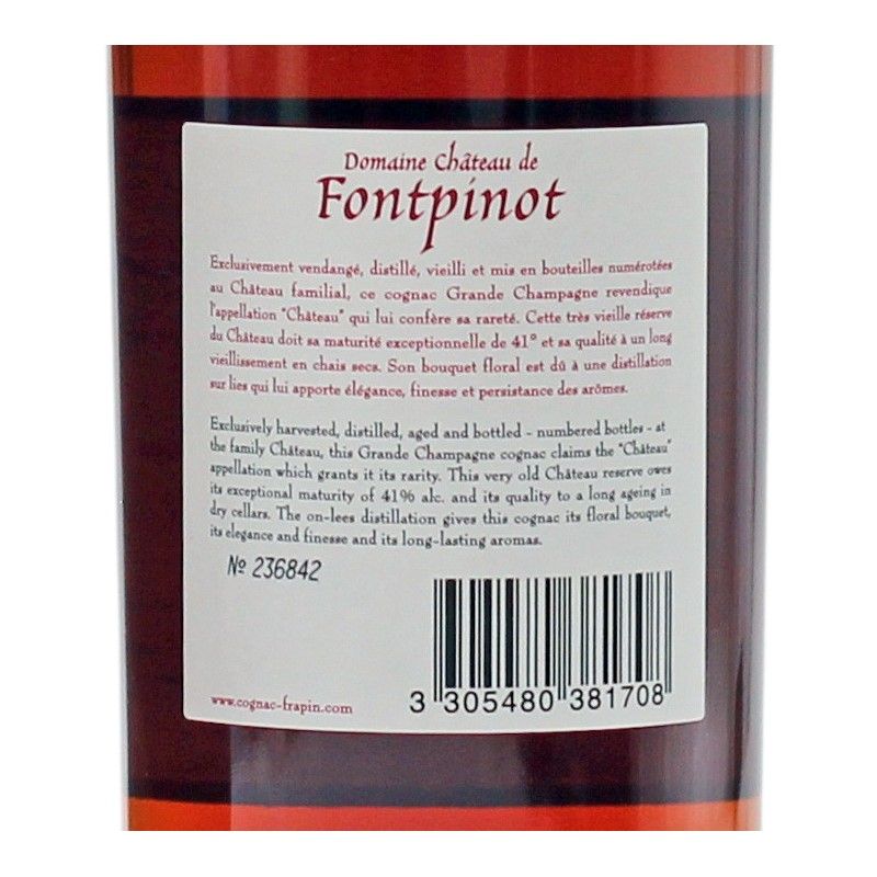 Frapin Château Fontpinot XO Cognac 0,7 L 41% vol Frapin Château Fontpinot XO Cognac 0,7 L 41% vol