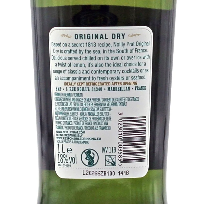 Noilly Prat Original Dry Vermouth 1 L 18% vol Noilly Prat Original Dry Vermouth 1 L 18% vol