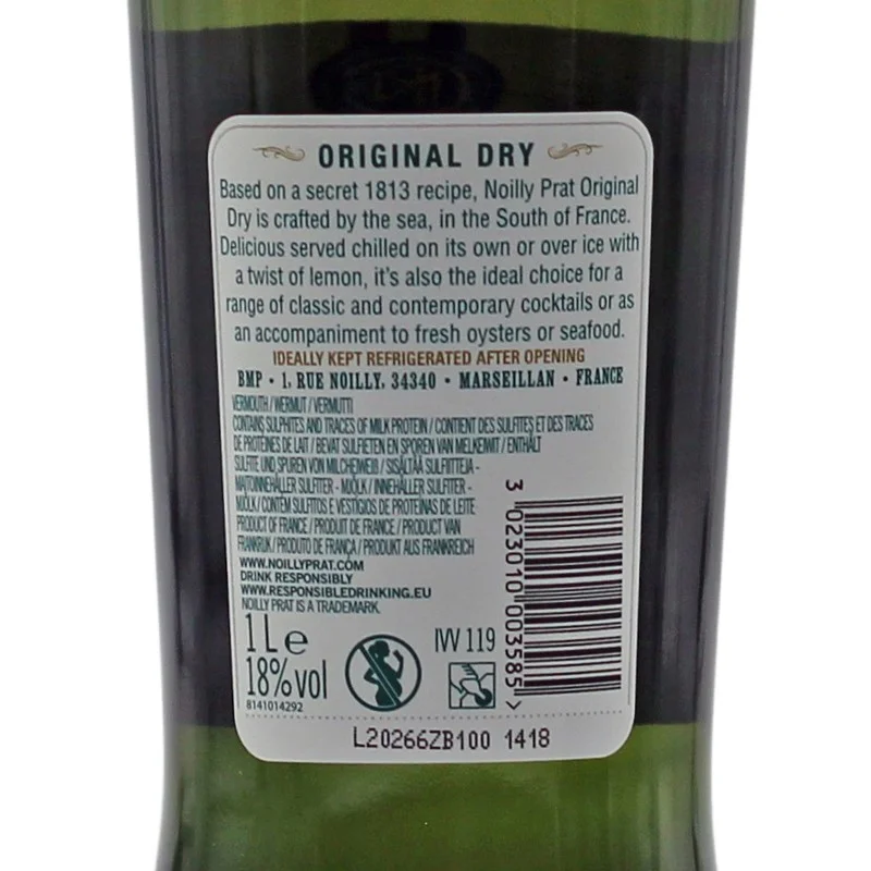 Noilly Prat Original Dry Vermouth 1 L 18% vol Noilly Prat Original Dry Vermouth 1 L 18% vol