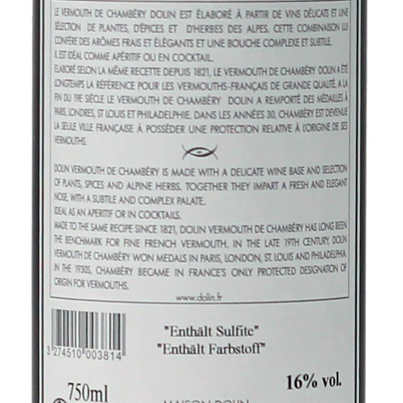 Dolin Vermouth Rouge 0,7 L 16% vol Dolin Vermouth Rouge 0,7 L 16% vol