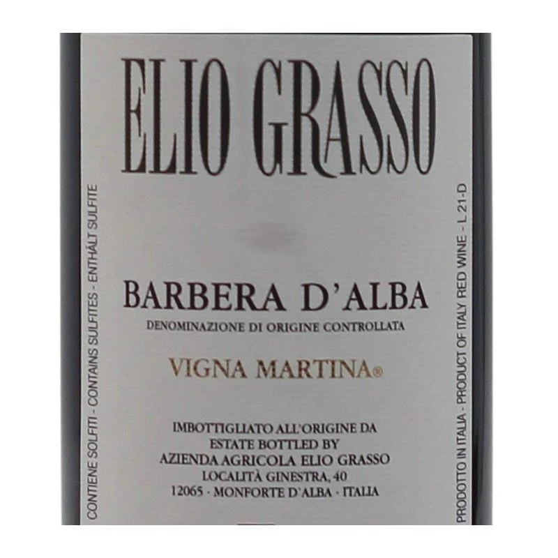 Elio Grasso Barbera d'Alba 0,75 L 15% vol