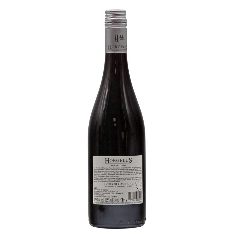 Domaine Horgelus rouge Merlot Tannat 0,75 L 12,5% vol Domaine Horgelus rouge Merlot Tannat 0,75 L 12,5% vol