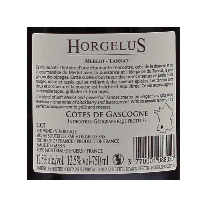 Domaine Horgelus rouge Merlot Tannat 0,75 L 12,5% vol
