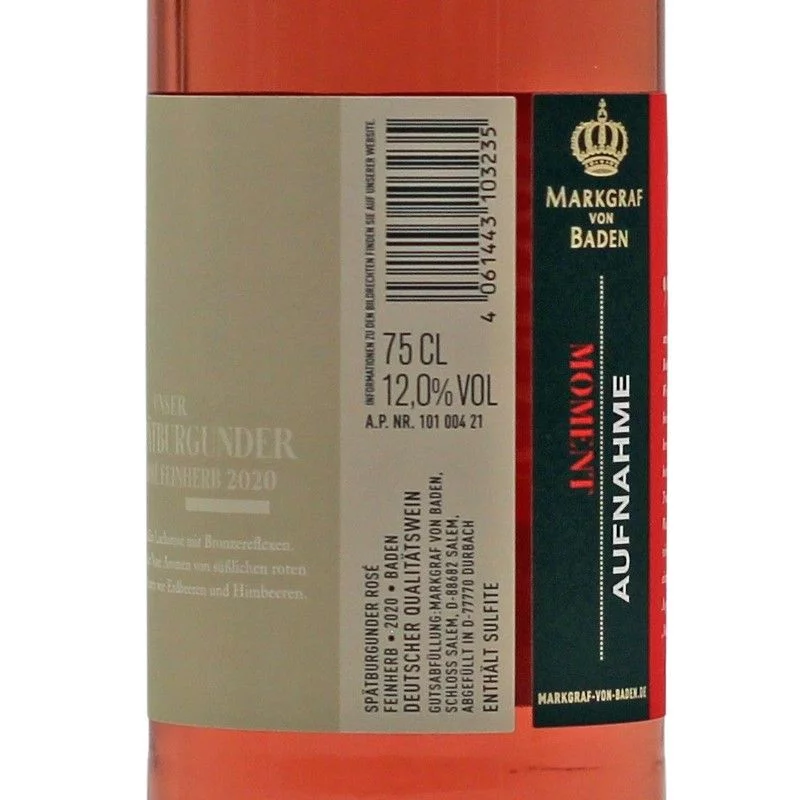 Moment Aufnahme Spätburgunder Rosé feinherb 0,75 L 12% vol