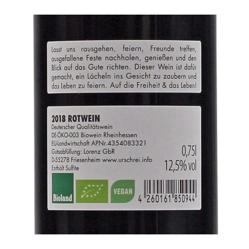 Freiheit Bio-Rotwein Lockdown 0,75 L 12,5% vol