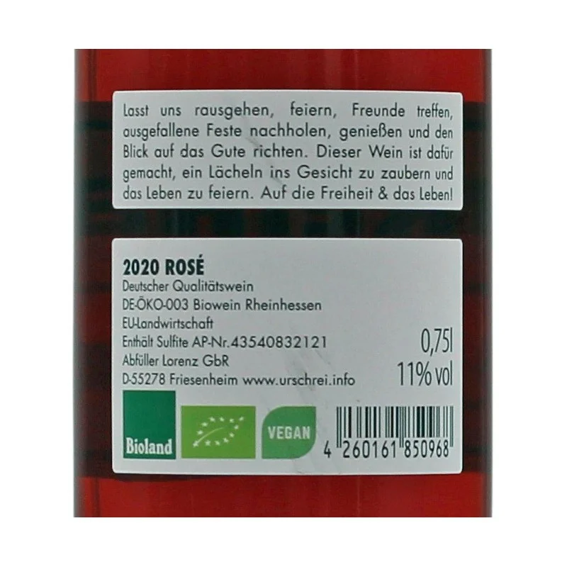 Freiheit Bio-Rosewein Lockdown 0,75 L 11% vol