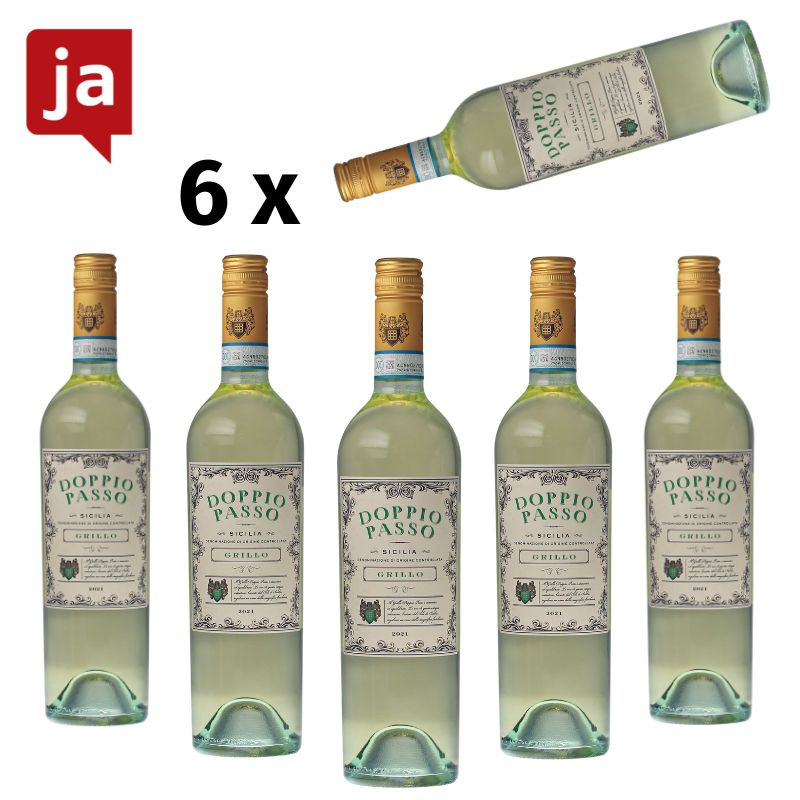 6 x Doppio Passo Grillo Sicilia 0,75 L 12,5% vol 6 x Doppio Passo Grillo Sicilia 0,75 L 12,5% vol