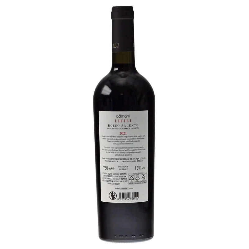 a6mani Lifili Rosso Salento IGP 0,75 L 13,5% vol a6mani Lifili Rosso Salento IGP 0,75 L 13,5% vol