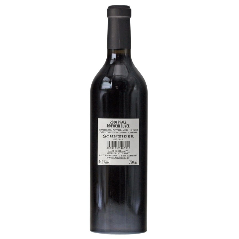 Markus Schneider Black Print 0,75 L 14% vol Markus Schneider Black Print 0,75 L 14% vol