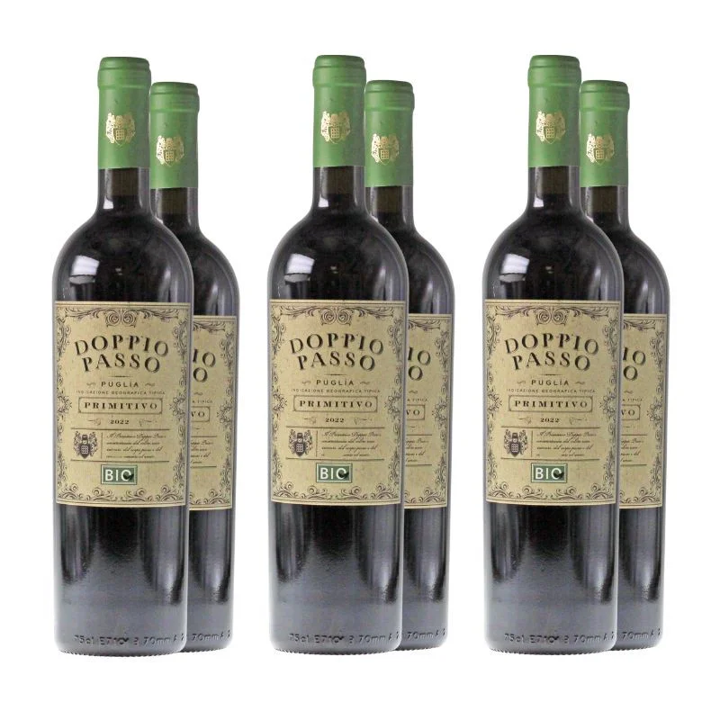 6x Doppio Passo Primitivo BIO 0,75 L 13% vol 6x Doppio Passo Primitivo BIO 0,75 L 13% vol