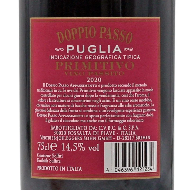 Doppio Passo Appassimento 0,75 L 14,5% vol